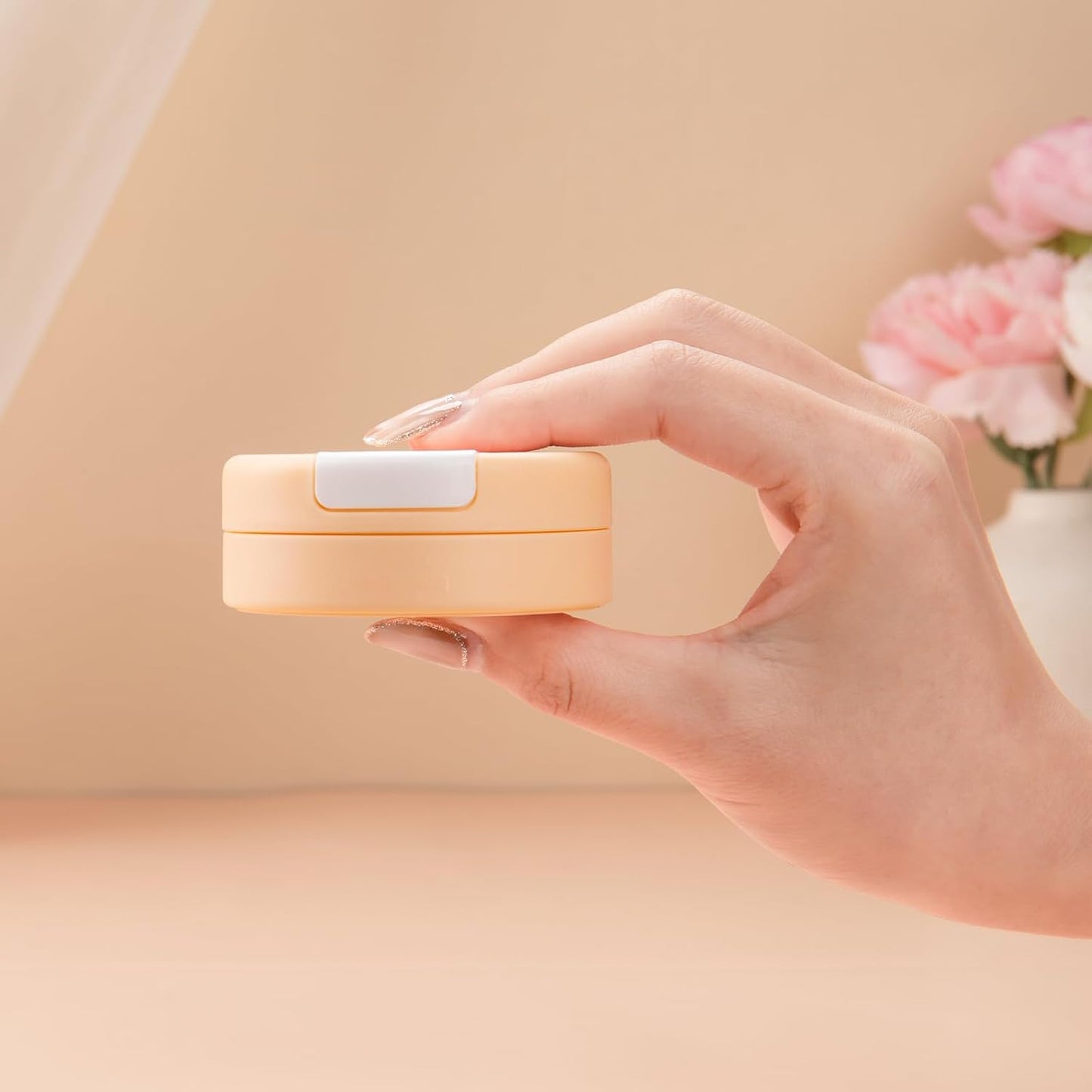 Gemice Travel Containers for Toiletries, Magnetic Travel Containers, TSA Approved Cream Jars with Toiletry Bag, Leak-proof Small 1oz Capsules Set with Multiple Labels for Organization (4 Pack)