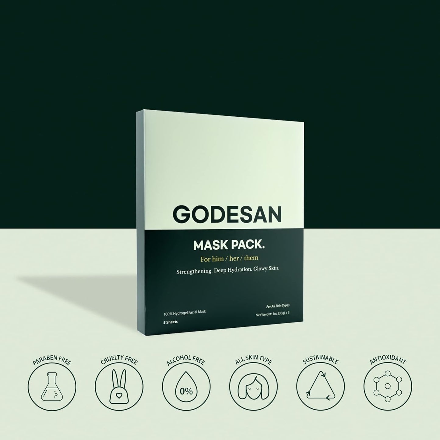 Hydrogel Face Mask Pack 10pcs - Rich Collagen, Deep Moisture, Tea Tree, All skin type, Hyaluronic