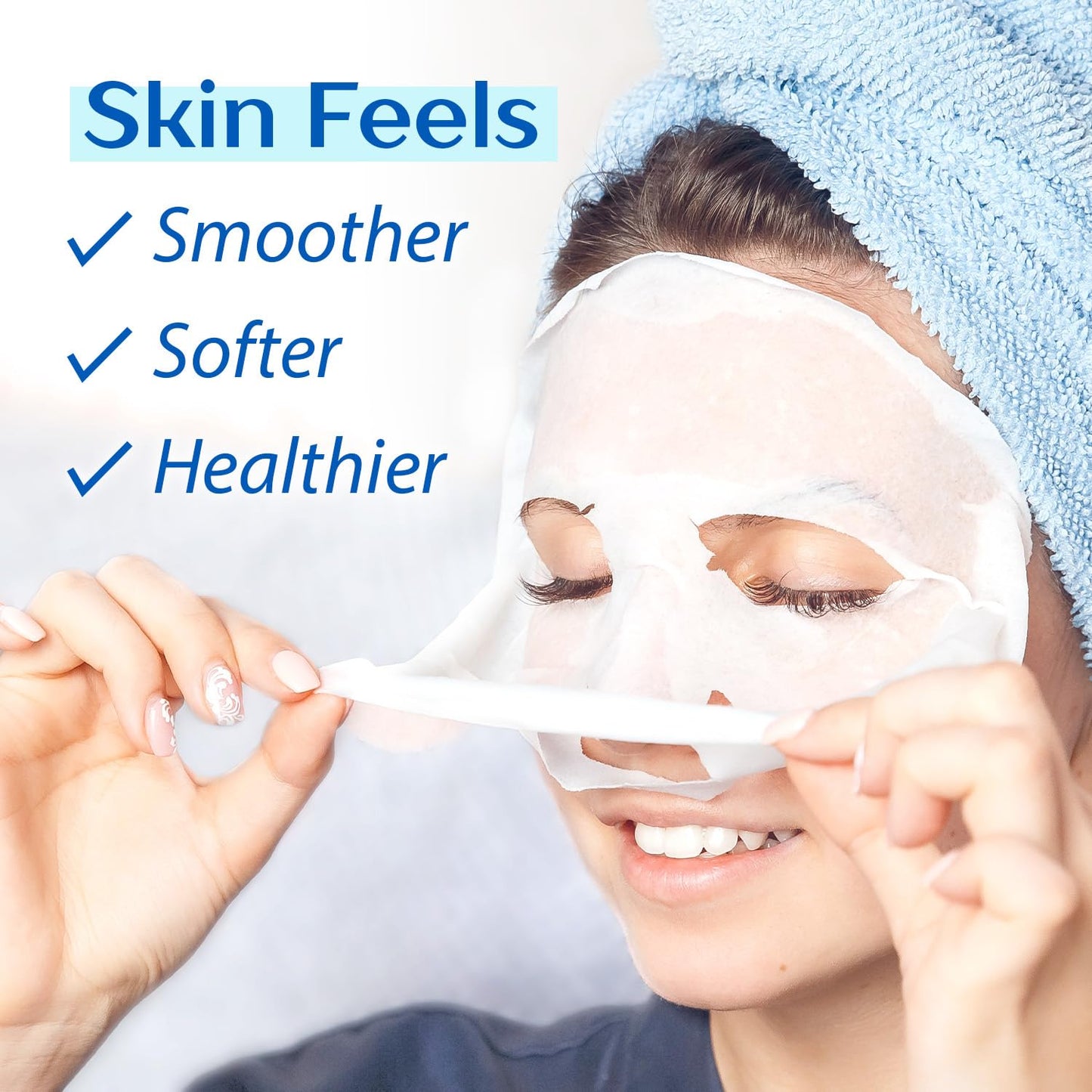 Ebanel 40 Pack Collagen Face Mask with Hyaluronic Acid, Vitamin C, Peptide, Aloe, Instant Brightening Hydrating Face Masks Skincare Korean Sheet Mask, Skin Firming, Lifting Anti Aging Facial Masks