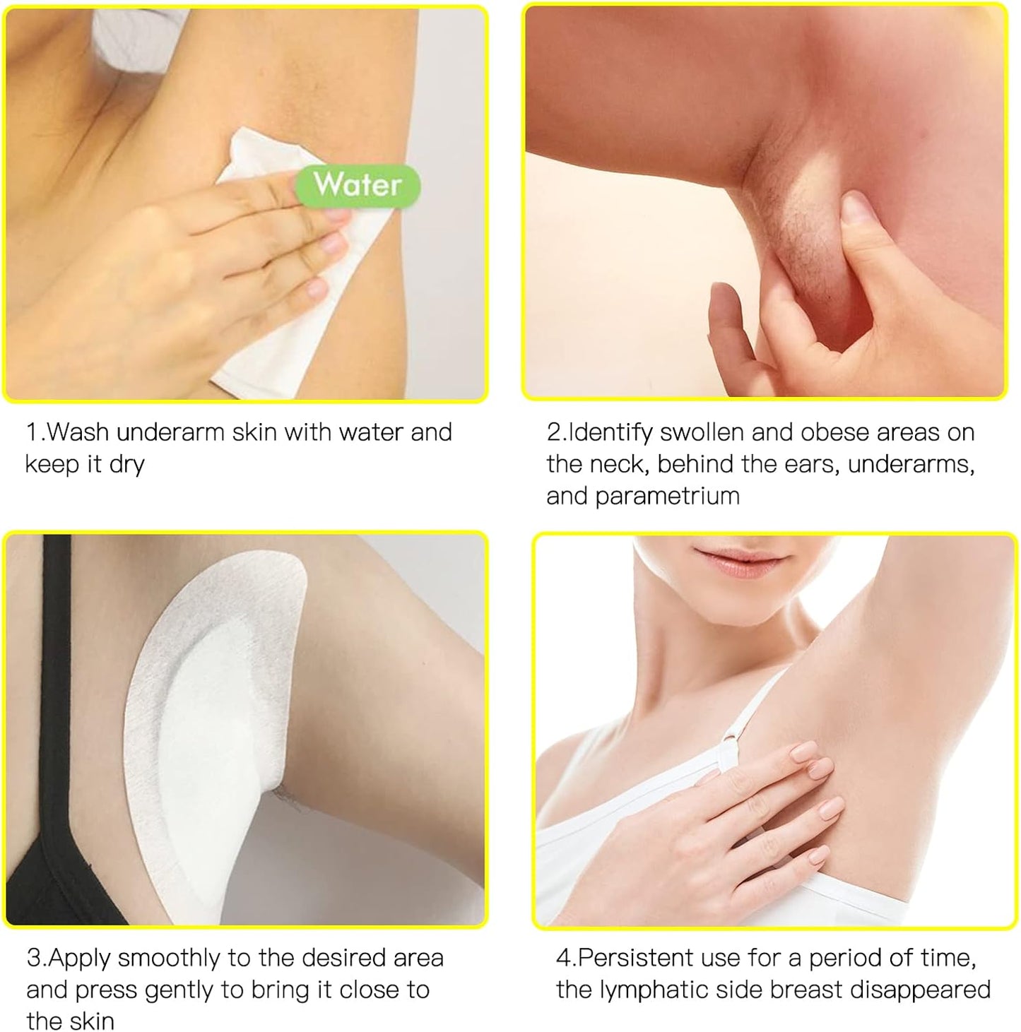 24Pcs/Box Herbal Lymph Nodes Patch,Lymphatic Drainage Patch/Patches,Herbal Lymphatic Drainage Care Patch,Neck Lymph Nodes Patch, Lymphatic Massage for Men and Women