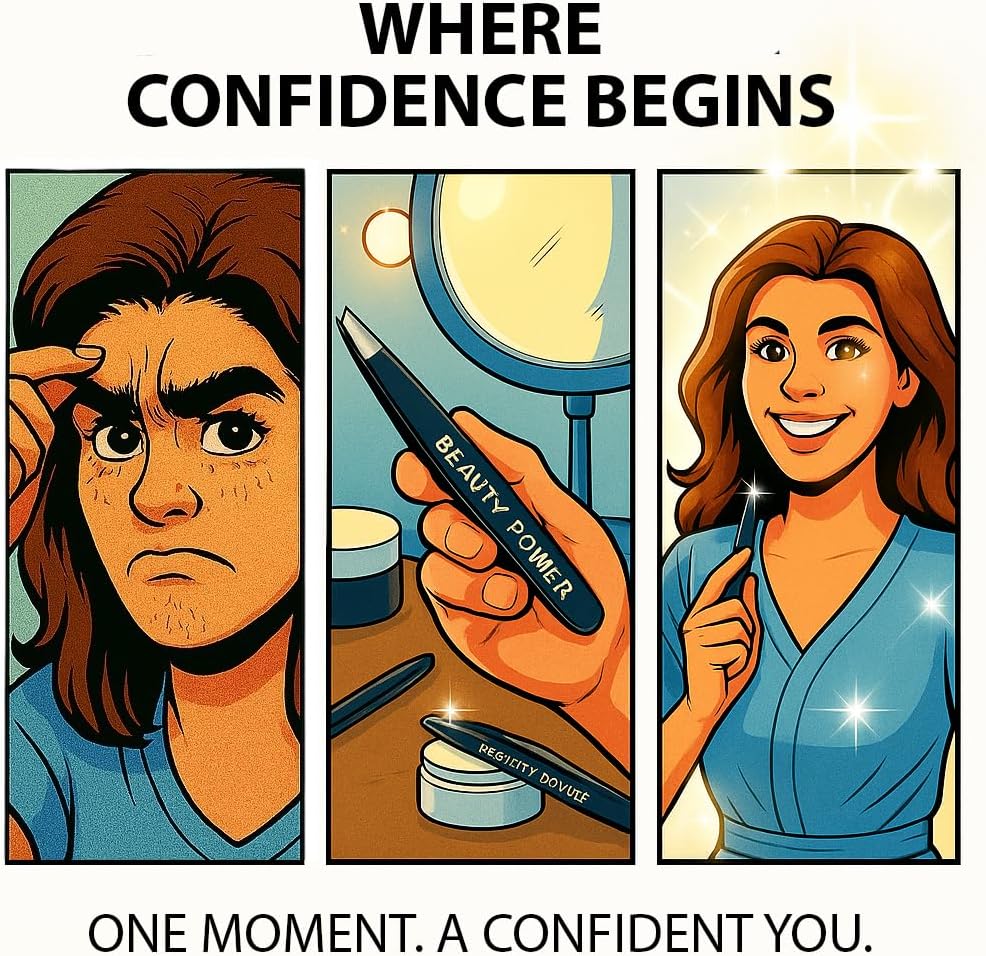 Slant Tip Precision Tweezers - Stainless Steel Eyebrow Tweezers for Women & Men - Precision Tweezers for Facial Hair, Ingrown Hair & Brow Shaping - Professional Beauty Tool (Rose Gold)