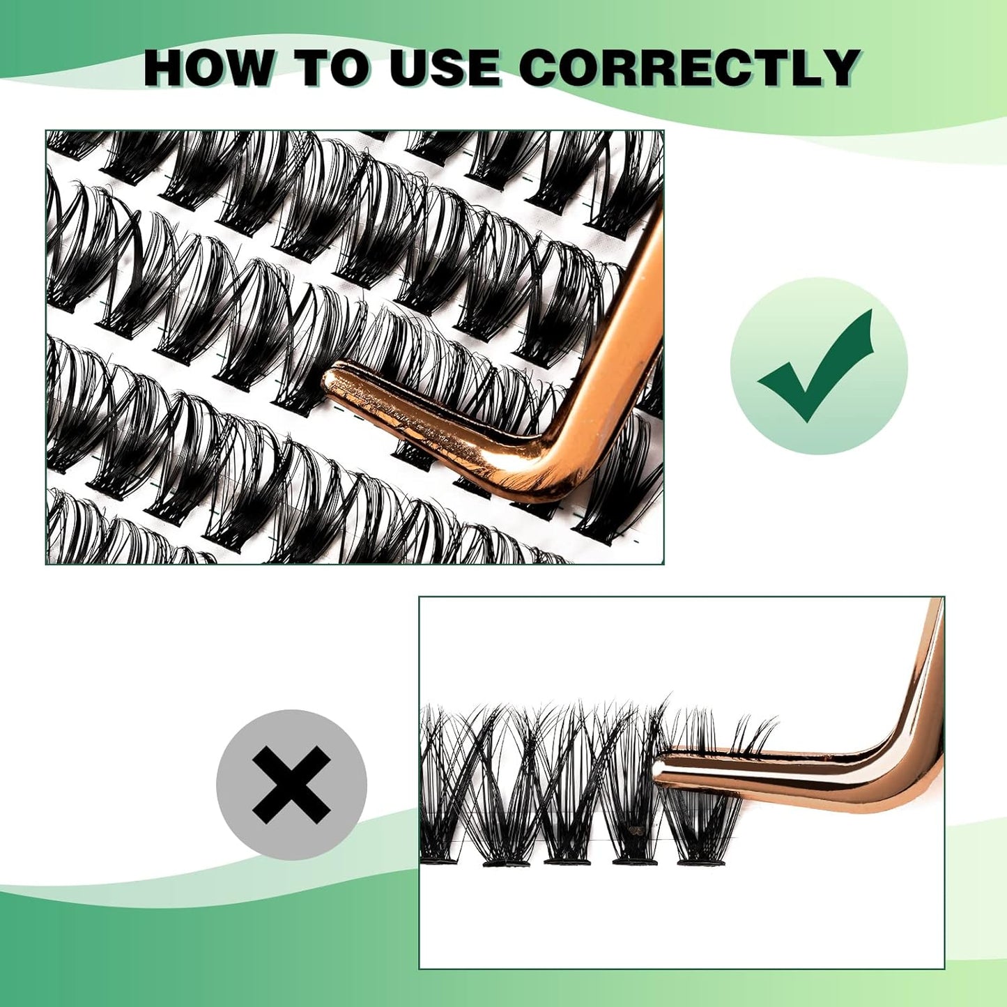 Lash Clusters 300pcs Individual Lashes 40D 0.07C Curl 15mm DIY Eyelash Extension KEYYOU Large Tray Volume Soft&Natural Cluster Lashes(40D-0.07C,15)