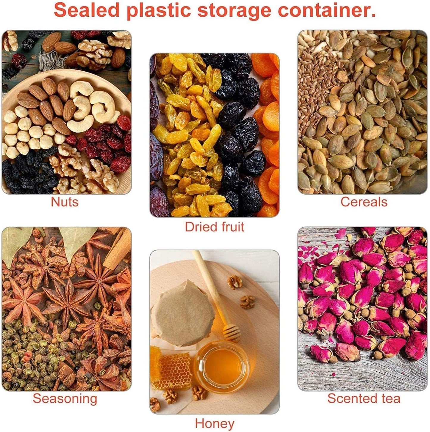 8 oz Amber Plastic Cosmetic Jars Leak Proof Container with Black Lid for Cream, Lotion, Powder, ointment, Beauty Products etc, 12 Pcs.