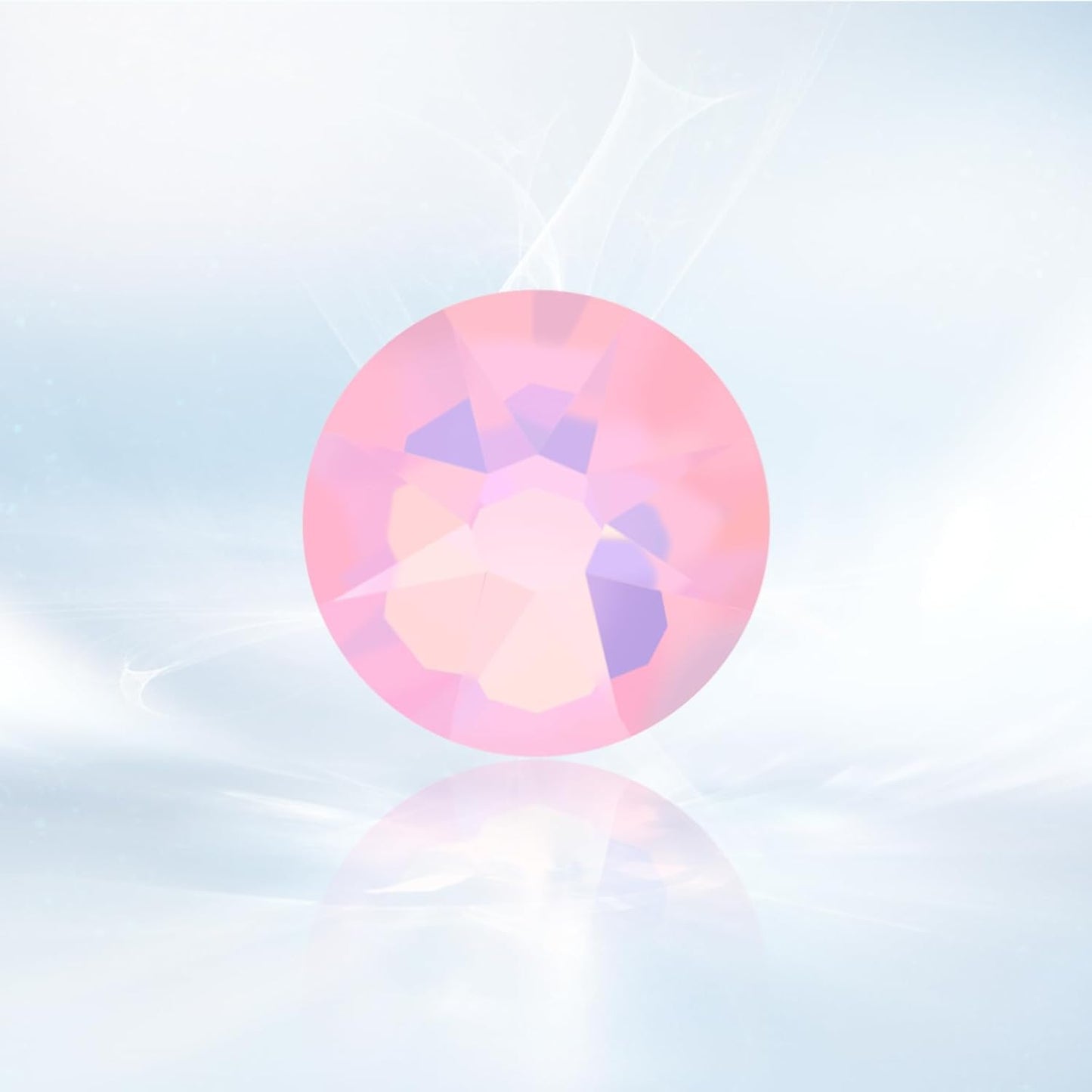 Novani Pink Opal Rhinestones 1440pcs Flat Back Round Rhinestone Style 2088 Sparkly Crystal Gemstones for Nail Art and Crafting SS20,4.6-4.8mm