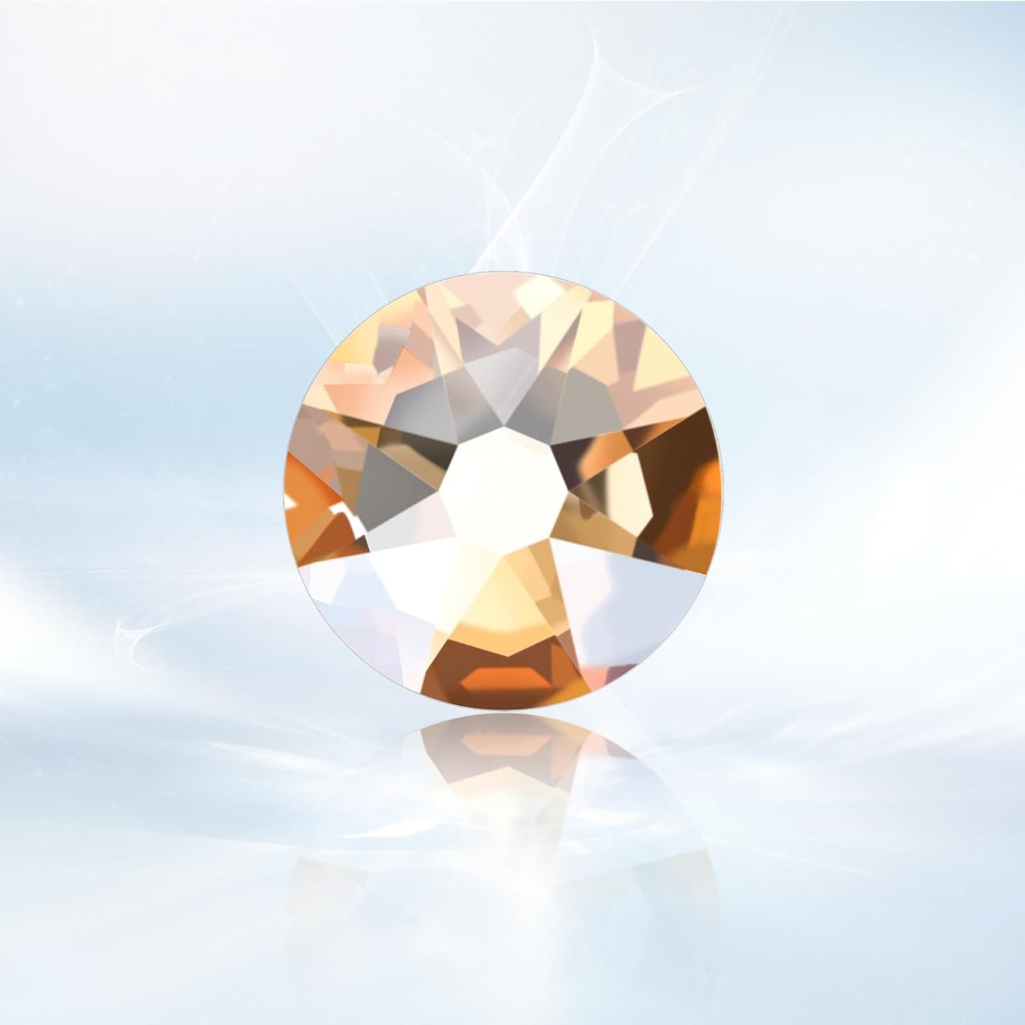 Novani Golden Shadow Rhinestones 288pcs Flat Back Round Rhinestone Style 2088 Sparkly Crystal Gemstones for Nail Art and Crafting SS30,6.4-6.6mm