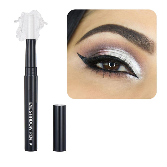 White Eyeshadow Stick Makeup, Cream Shimmer Eye Shadow Pencil, Hypoallergenic Waterproof Long Lasting Crayon, Smooth Glitter Primer Palette Eyeliner Make up