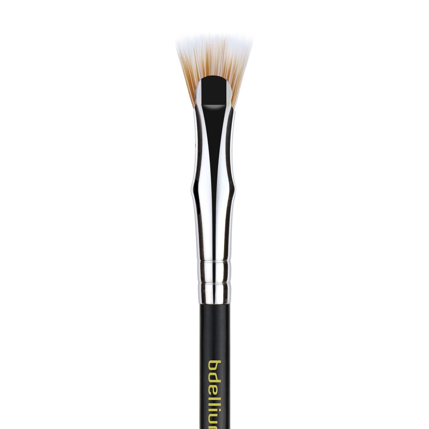 Bdellium Tools Professional Makeup Brush - Maestro Series 730 Bent Mascara Fan - With Soft Synthetic Fibers, For Applying Mascara (Black, 1pc)