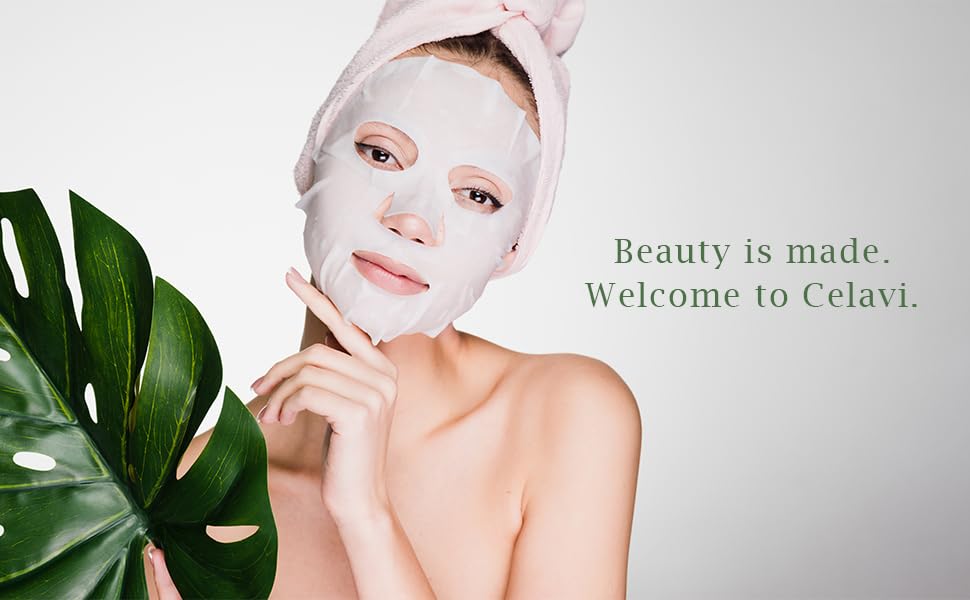 Celavi Essence Facial Face Mask K-Beauty Skincare Korea Skin Care Moisturizing 24 Pack B Set
