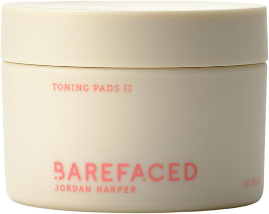 Barefaced Toning Pads II (60 Count) Exfoliating and Resurfacing Face Pads w/ 5% Glycolic Acid & Salicylic Acid, Helps with Brightening & Cleansing Skin, Clears Pores, Reduces Fine Lines and Wrinkles