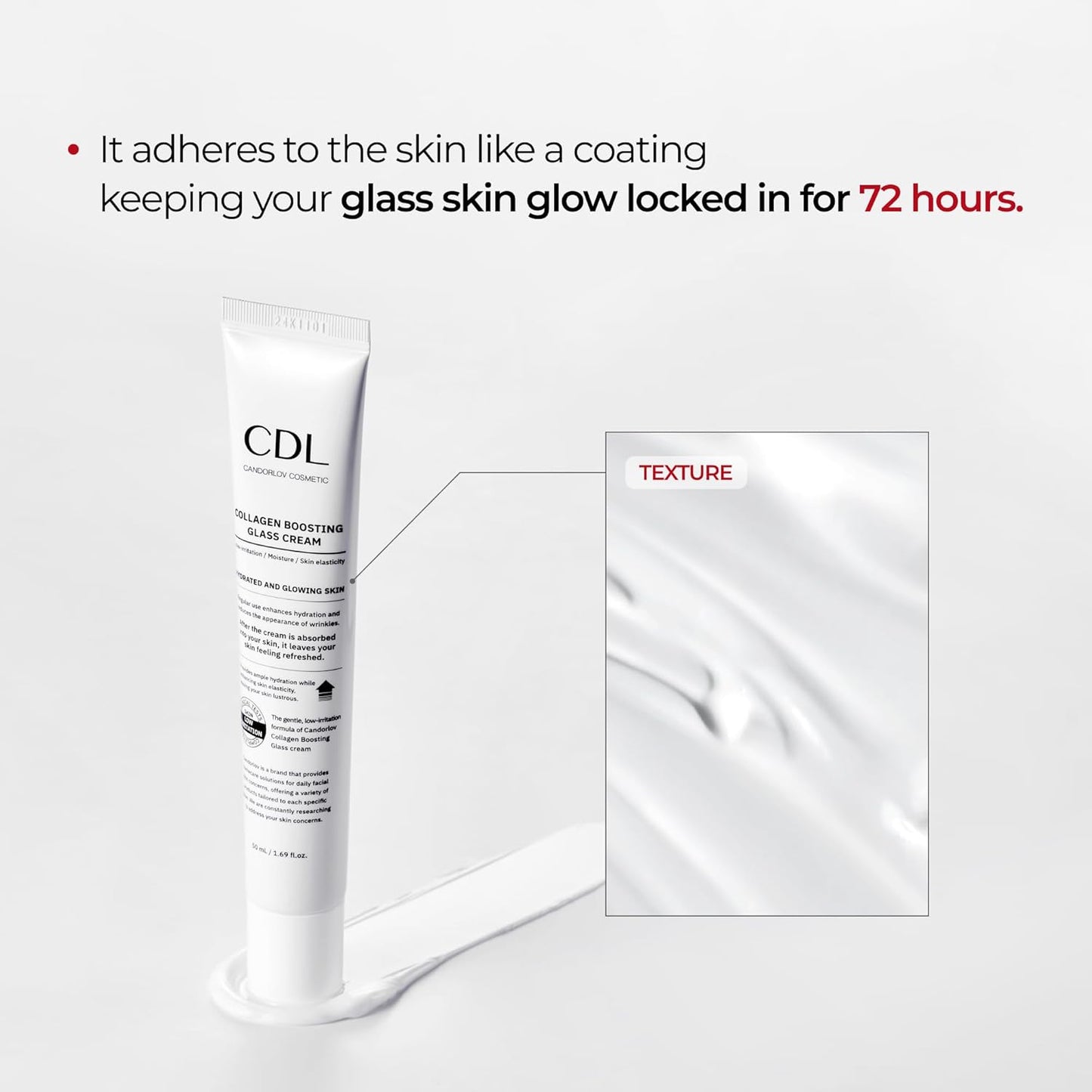 Korean Collagen Duo: Overnight Collagen Lifting Hydrogel Mask (5pcs) + 72HR Hydrating Glass Glow Cream with PDRN, Hyaluronic Acid & Low Molecular Collagen for Firm, Elastic, Radiant Skin
