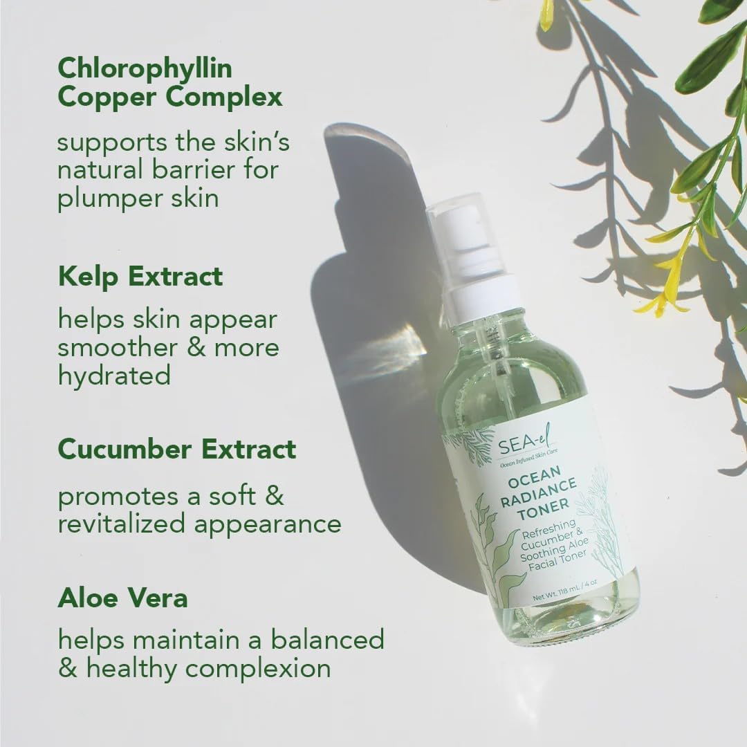 Ocean Radiance Toner Refreshing Cucumber & Soothing Aloe Facial Toner 4oz