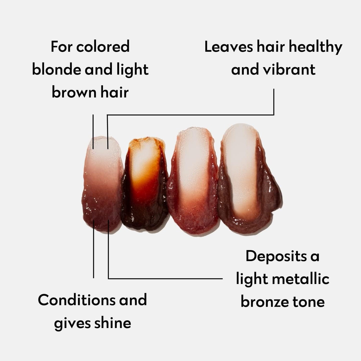 FOUR REASONS Color Mask - Bronze - (19 Colors) Toning Treatment, Color Depositing Conditioner, Tone & Enhance Color-Treated Hair - Semi Permanent Hair Dye, Vegan and Cruelty-Free, 6.76 fl oz