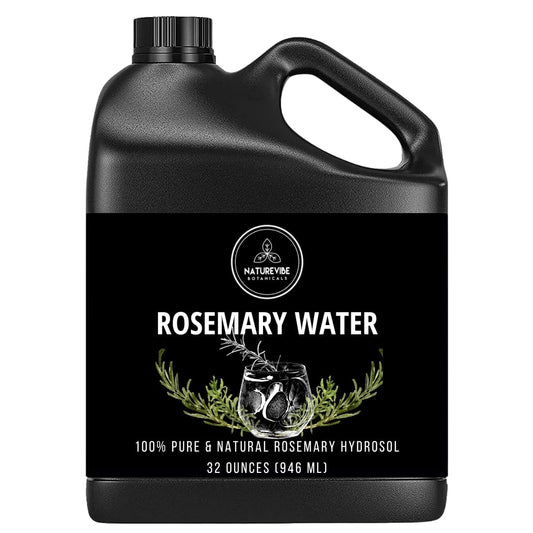 Naturevibe Botanicals Rosemary Water 32 Ounces | 100% Pure and Natural | Great for Skin Care and Hair Care
