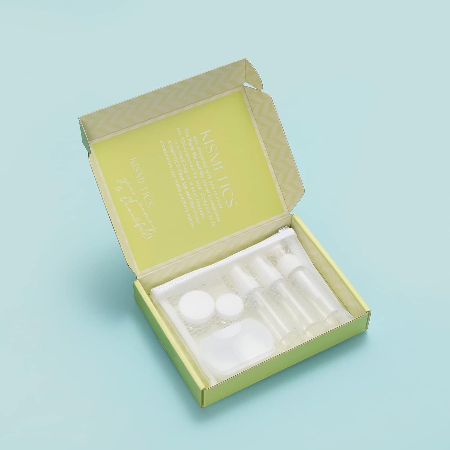 Travel Essestials 9 Piece Travel Kit, TSA Airline Carry-on Approved Size, Travel Bottles, Pill Case and Toiletry Bag Kit