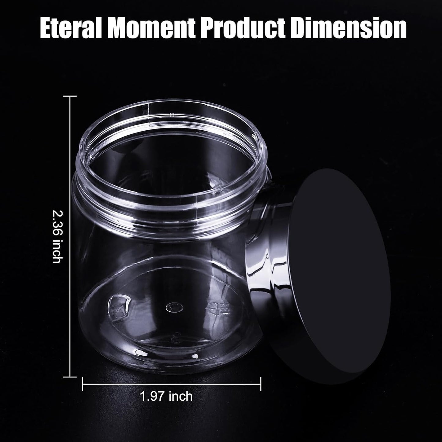 40 Pack 4 Oz Plastic Containers with Lids, OBKJJ Clear Travel Size Leak Proof Makeup Travel Containers BPA Free Cosmetic Slime Jars for Lotion, Cream, Body Butter, Makeup, Ointments (40)