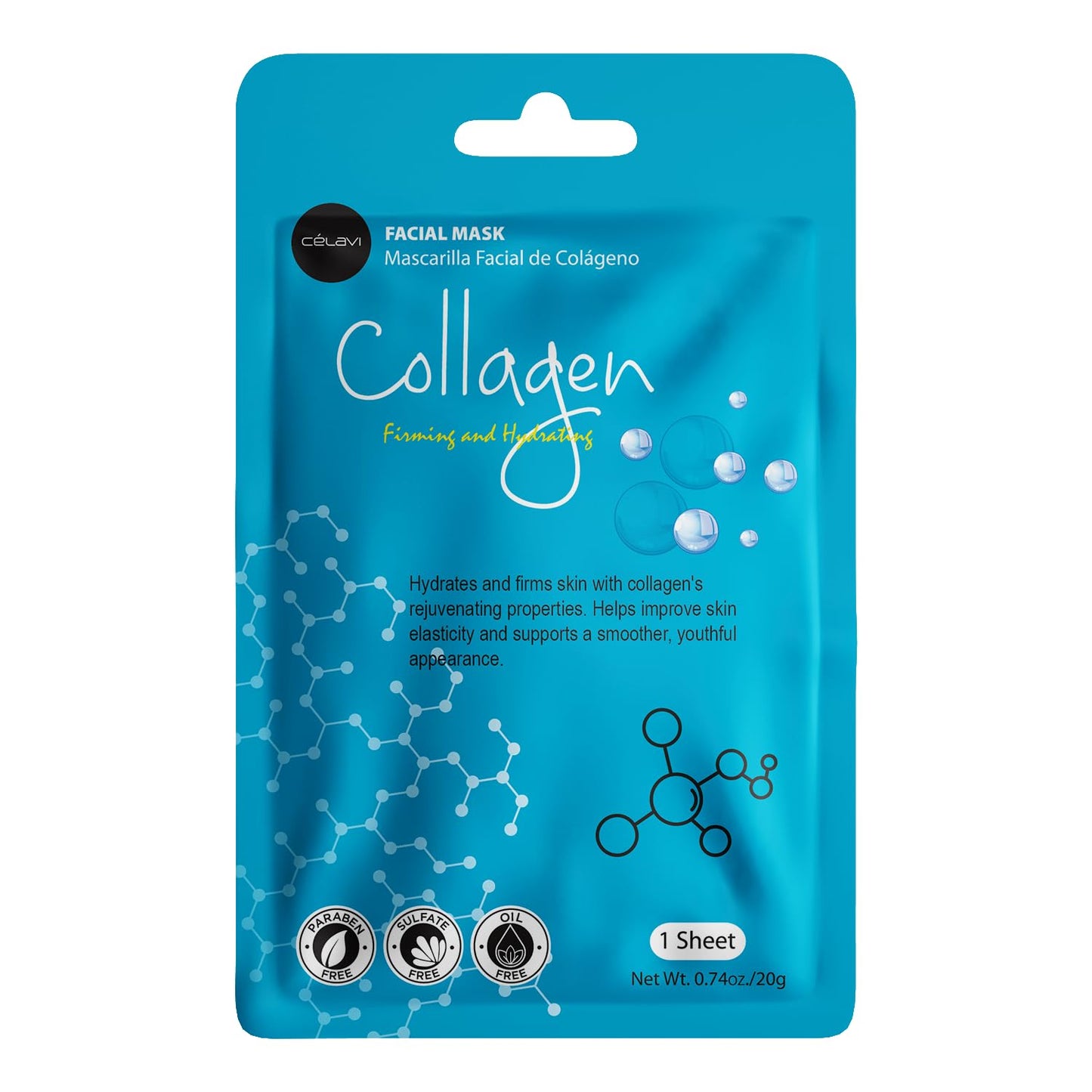 Celavi Essence Facial Face Mask Paper Sheet Korea Skin Care Moisturizing 6 packs for each 6 flavors (New C) K-Beauty Skincare 36 masks in a pack Made in Korea