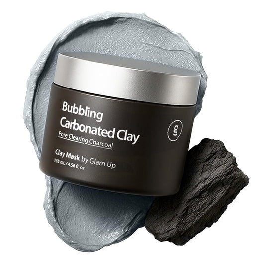 GLAM UP Clean Bubbling Carbonated Clay Mask for Face Purifying- Blackhead Remover, Peel Off, Pore Clearing, Deep Cleansing, Detoxing Bubble Clay Mask, Vegan 135ml (4.56 Fl Oz)