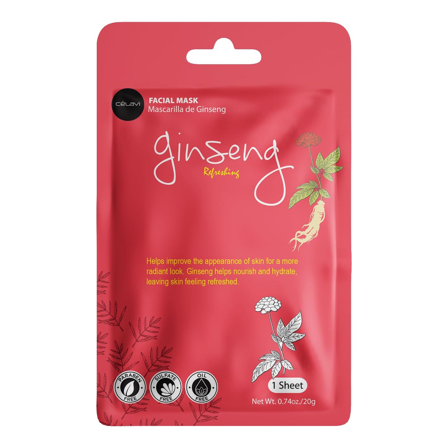 Celavi Essence Facial Face Mask Paper Sheet Korea Skin Care Moisturizing 6 packs for each 6 flavors (New C) K-Beauty Skincare 36 masks in a pack Made in Korea