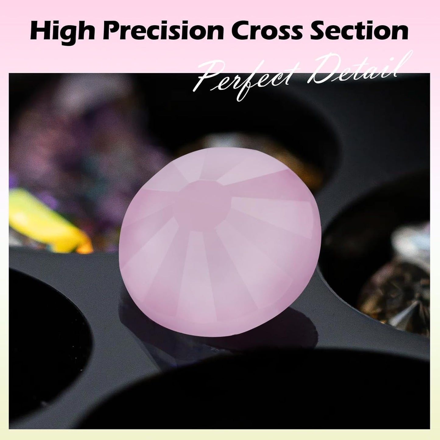 Mocha Rose Flatback Rhinestones, Glass Rhinestones for Nail Art and Craft, Glue Fix, Loose Crystal Gemstones(Mocha Rose, SS6, 1440pcs, 1.9-2.0mm)