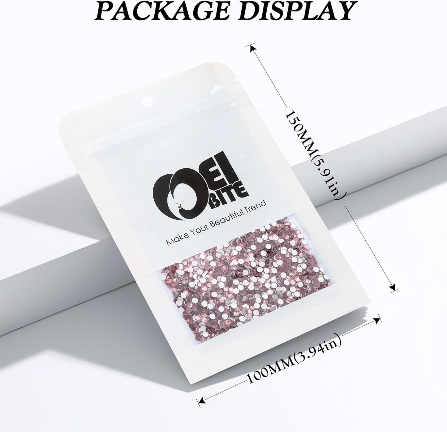 Light Amethyst Flatback Rhinestones, Glass Rhinestones for Nail Art and Craft, Glue Fix, Loose Crystal Gemstones(Lt.Amethyst, SS10, 2880pcs, 2.7-2.8mm)