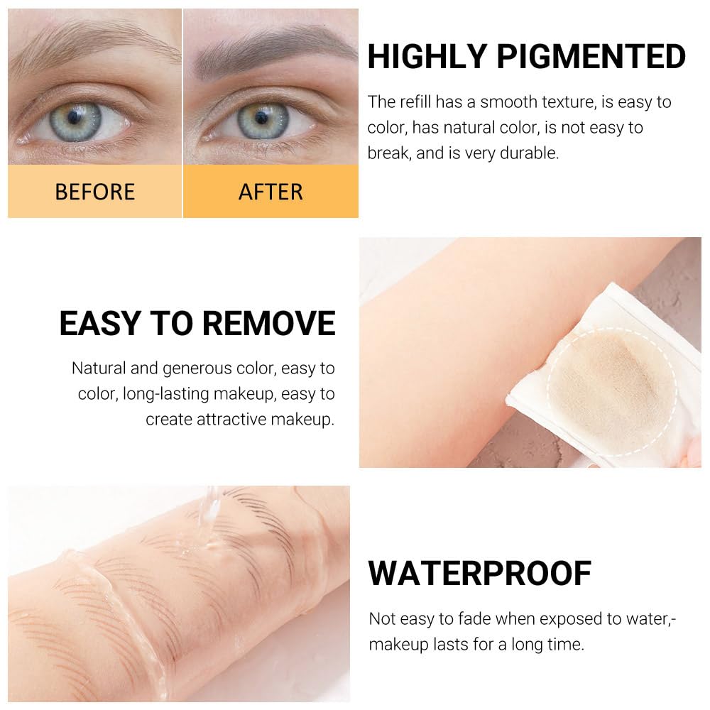 6Pcs Eyebrow Pencils for Women, Wooden Hard-Core Black Eyebrow and Eyeliner Pencil, Long Lasting Waterproof and Sweat-Proof, Beginner Makeup Brow Pencil, Create a Natural Eye Brow Makeup