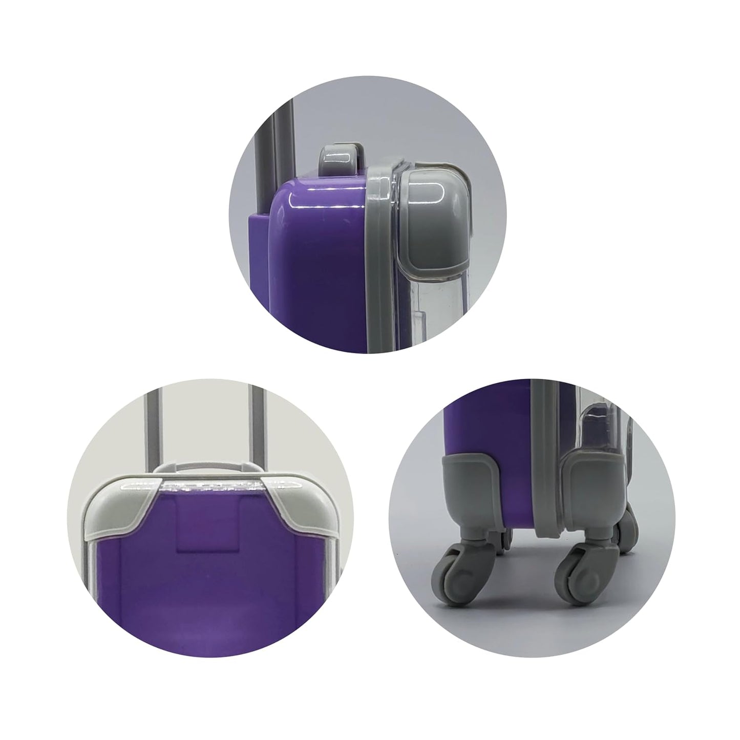 False Eyelash Storage Box, Portable Travel Organizer Mini Luggage False Eyelash Tray Makeup Tool (PURPLE)