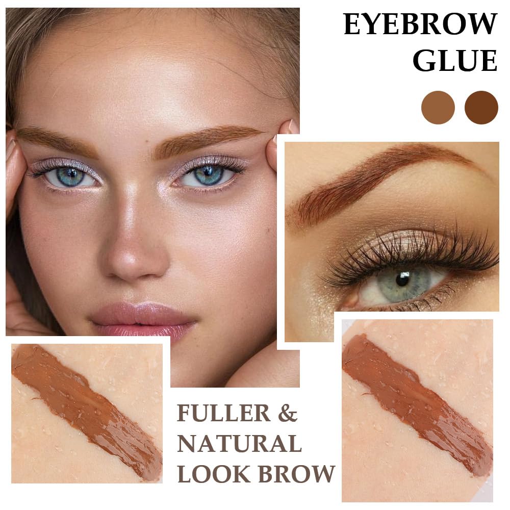 Tinted Thickening Brow Mascara,Brow Fast Sculpt,Waterproof, Transfer-proof, Brush to Fill in Eyebrows and Cover Gray Hairs - Cruelty Free (2pcs 03 Auburn &04 Rich Auburn)