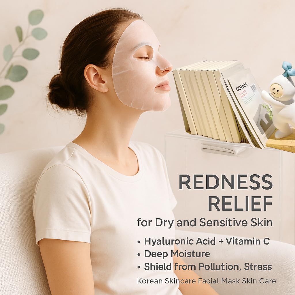 Face Mask Korean Skin Care with Hyaluronic Acid & Collagen Activation- Face Masks Skincare Hydration, Anti Aging & Moisturizing Sheet Mask, Travel Essentials, Korean Face Mask 30ml x15 Sheets