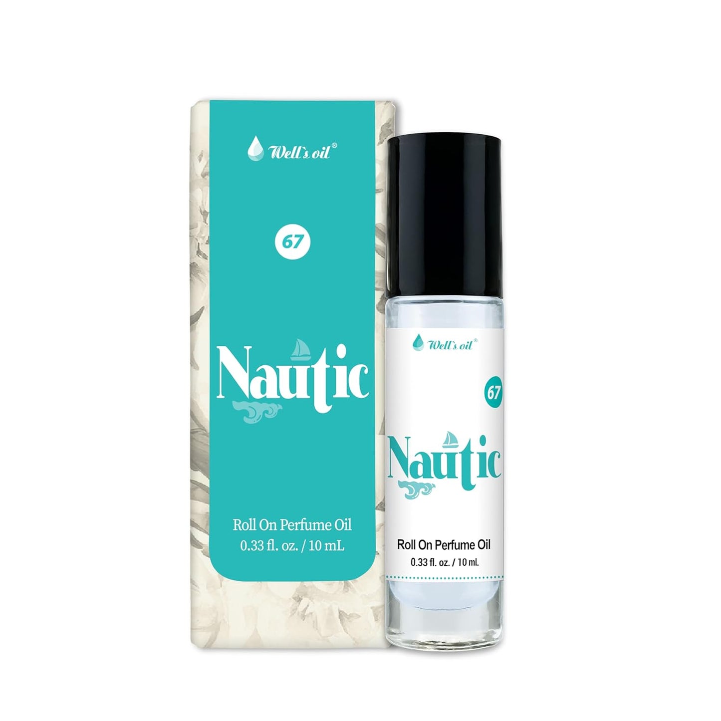 Well's Oil Roll-On Perfume Oil (Nautic) | Citrus & Woody Notes | Long-Lasting | Paraben-Free | 0.33 Fl Oz / 10 ml