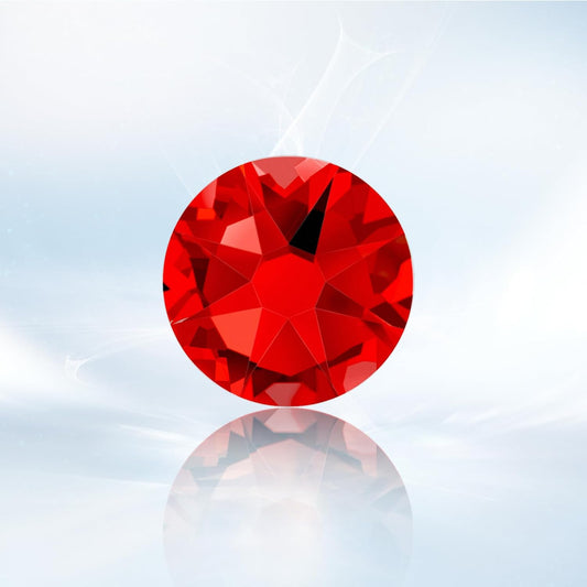 Novani Dark Red Rhinestones 1440pcs Flat Back Round Rhinestone Style 2088 Sparkly Crystal Gemstones for Nail Art and Crafting SS16,3.8-4.0mm