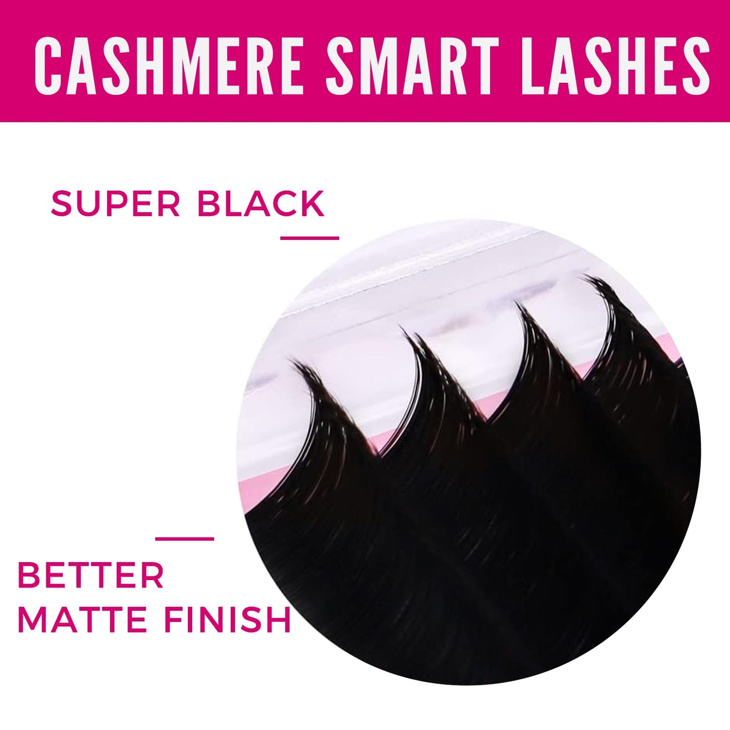 VEYES INC Cashmere Smart Fan Lash Extensions 0.03 0.05 0.07 C/CC/D Curl 8-20mm Mixed & Single Length, Super Matte Black Volume Lashes, Professional Supplies for Lash Techs (0.07 CC 14mm)