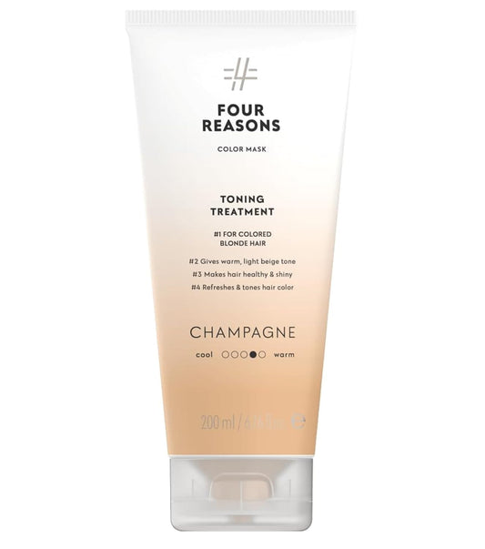 Four Reasons Color Mask – Champagne Blonde - (27 Colors) Toning Treatment, Color Depositing Conditioner, Tone & Enhance Color-Treated Hair - Semi Permanent Hair Dye, Vegan and Cruelty-Free, 6.76 fl oz