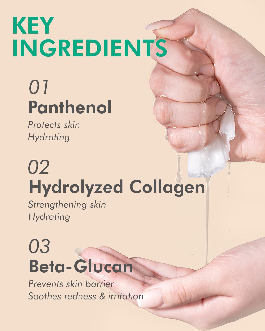 DERMAL Green Tea Collagen Essence Facial Mask Sheet 23g Pack of 10 - Hydrating and Soothing for Sensitive Oily Skin, Revitalize Dull Skin, Daily Skin Treatment Solution Sheet Mask