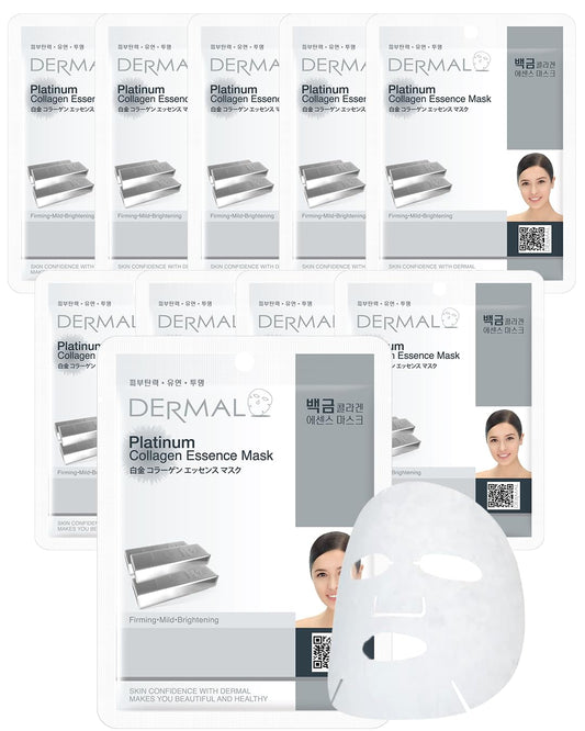 DERMAL Platinum Collagen Essence Full Face Facial Mask Sheet 23g
