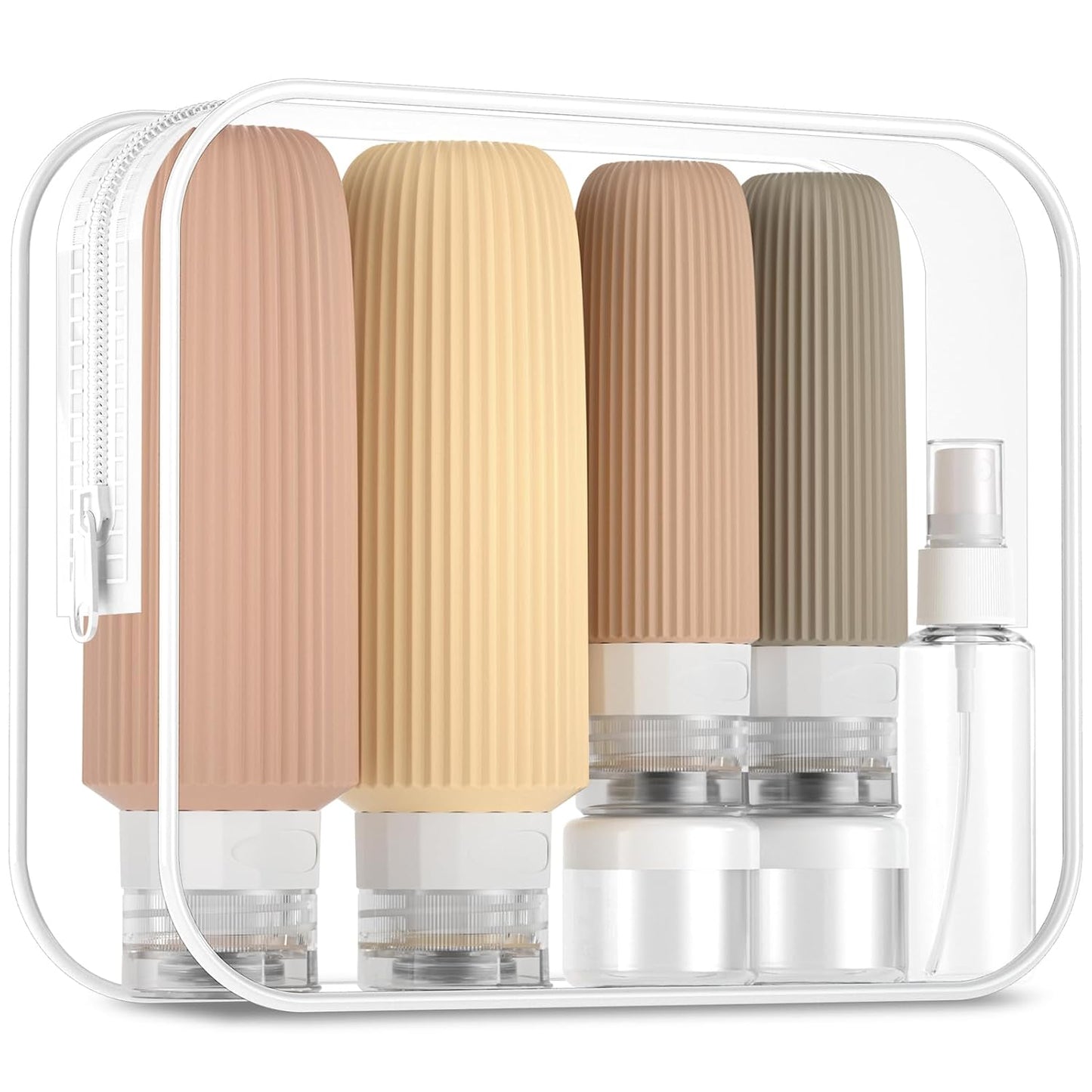 16 Pack Travel Bottles for Toiletries, Large 6oz Silicone Travel Containers jar for Toiletries, Leak Proof Refillable Liquid Shampoo And Conditioner Travel Essentials toiletry Bottles