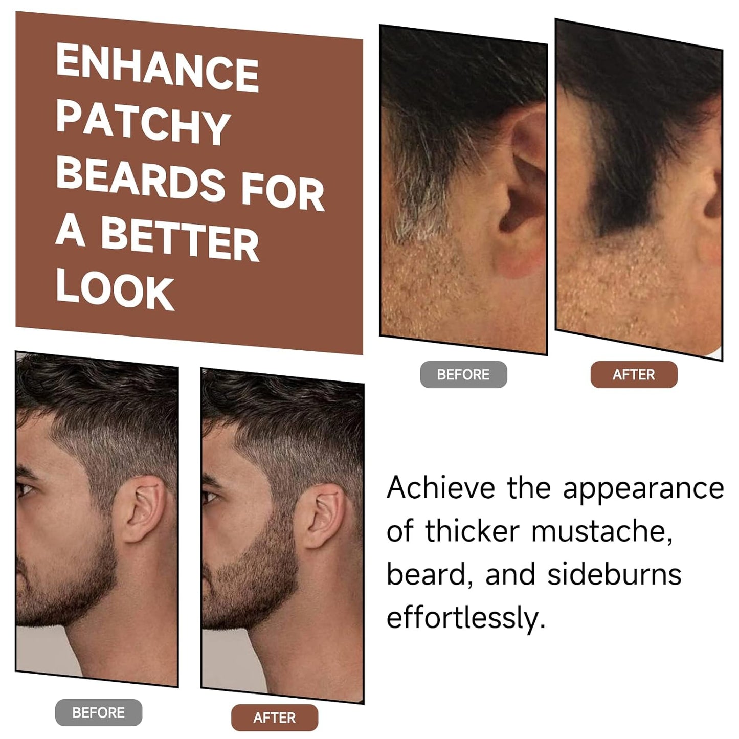 2 Pack Root Cover Up Powder, Medium Brown - Long-lasting Gray Hair Root Concealer for Hairline, Beard Line, Eyebrow, Instantly Covers Thinning Grays, Touch Up Hair Color for Travel