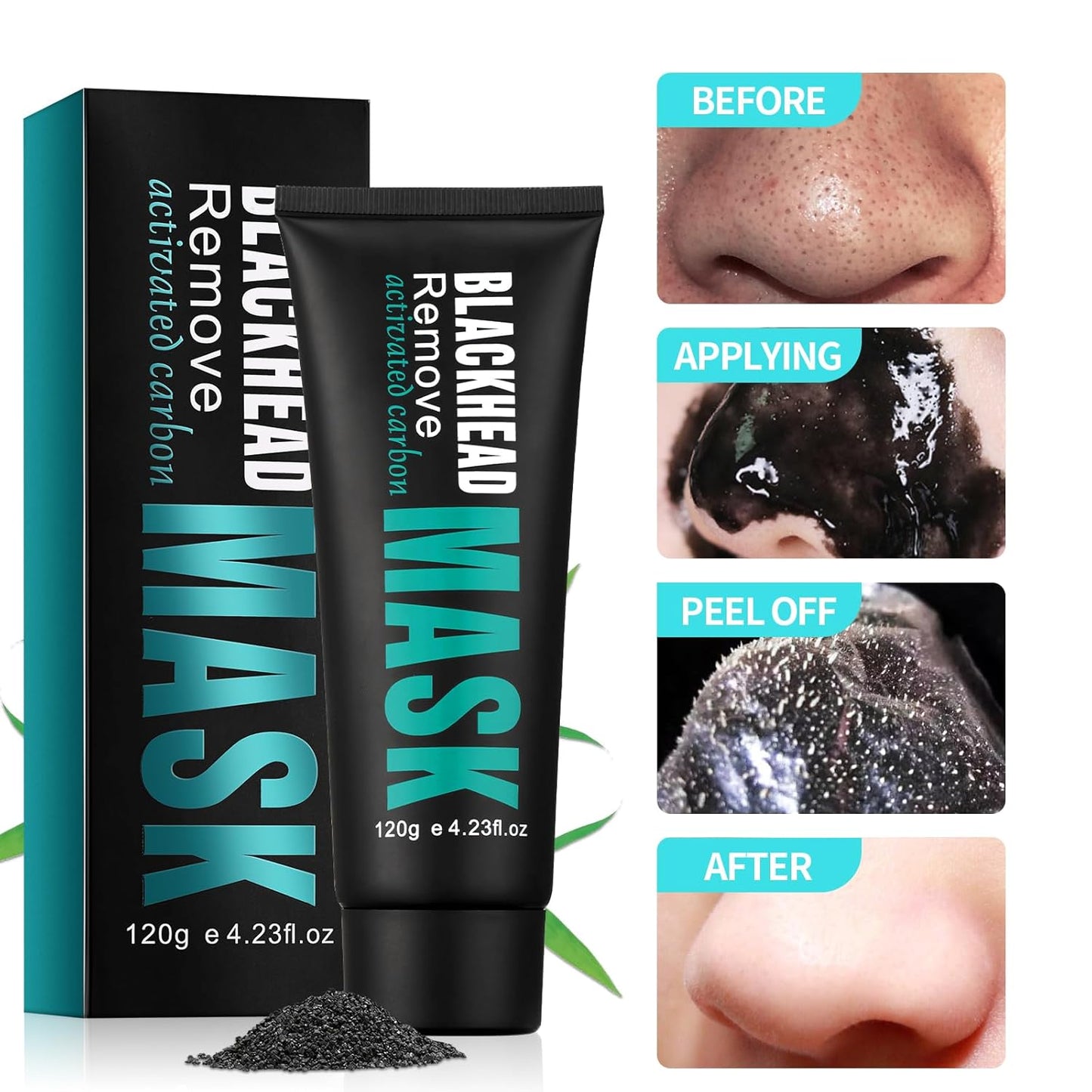 Blackhead Remover Mask - Deep Cleansing Charcoal Peel-Off Mask for Women & Men, Suitable for Oily Skin and All Skin Types, 120g