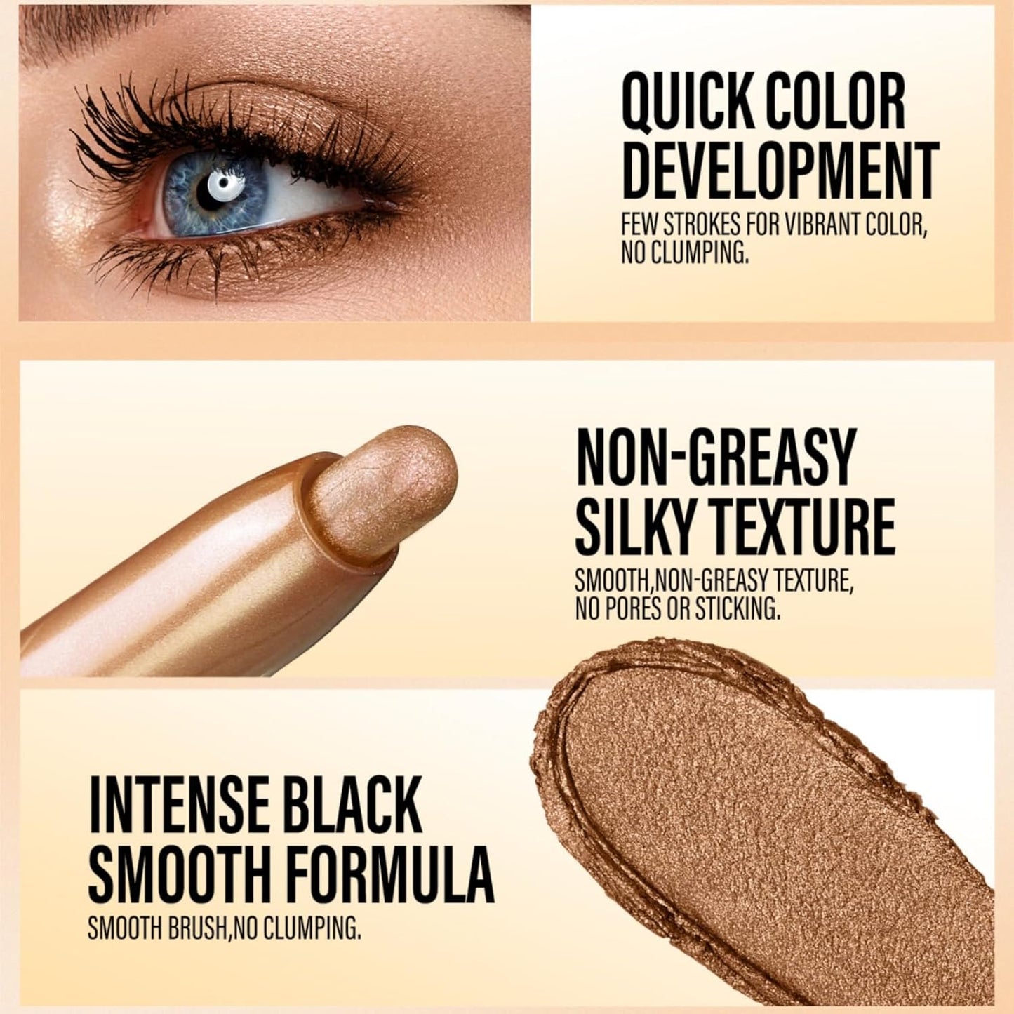 Jolilab Eyeshadow Stick Set, 2 Colors Matte Professional Bright-Colored Contouring and Highlight Eyeshadow Stick, Cream Waterproof Long Lasting High Pigmented Eye Shadow. (2, 06+23 2pcs)