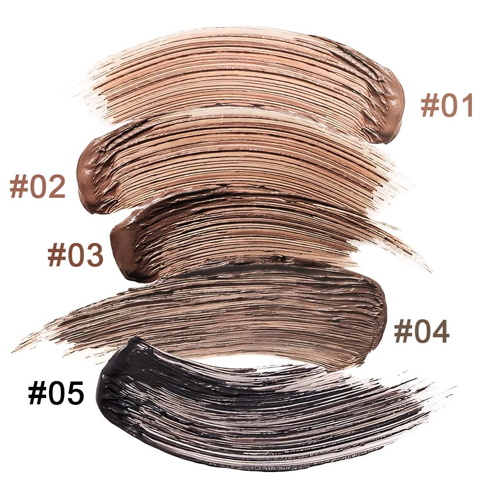 Kaely 2Pcs Eyebrow Gel Waterproof,Longwear Tinted Eye Brow Mascara,Eyebrow Color Makeup kit,maquillaje gel para cejas a prueba de agua,Long Lasting Eyebrows Vegan cosmetics,05 Brunette