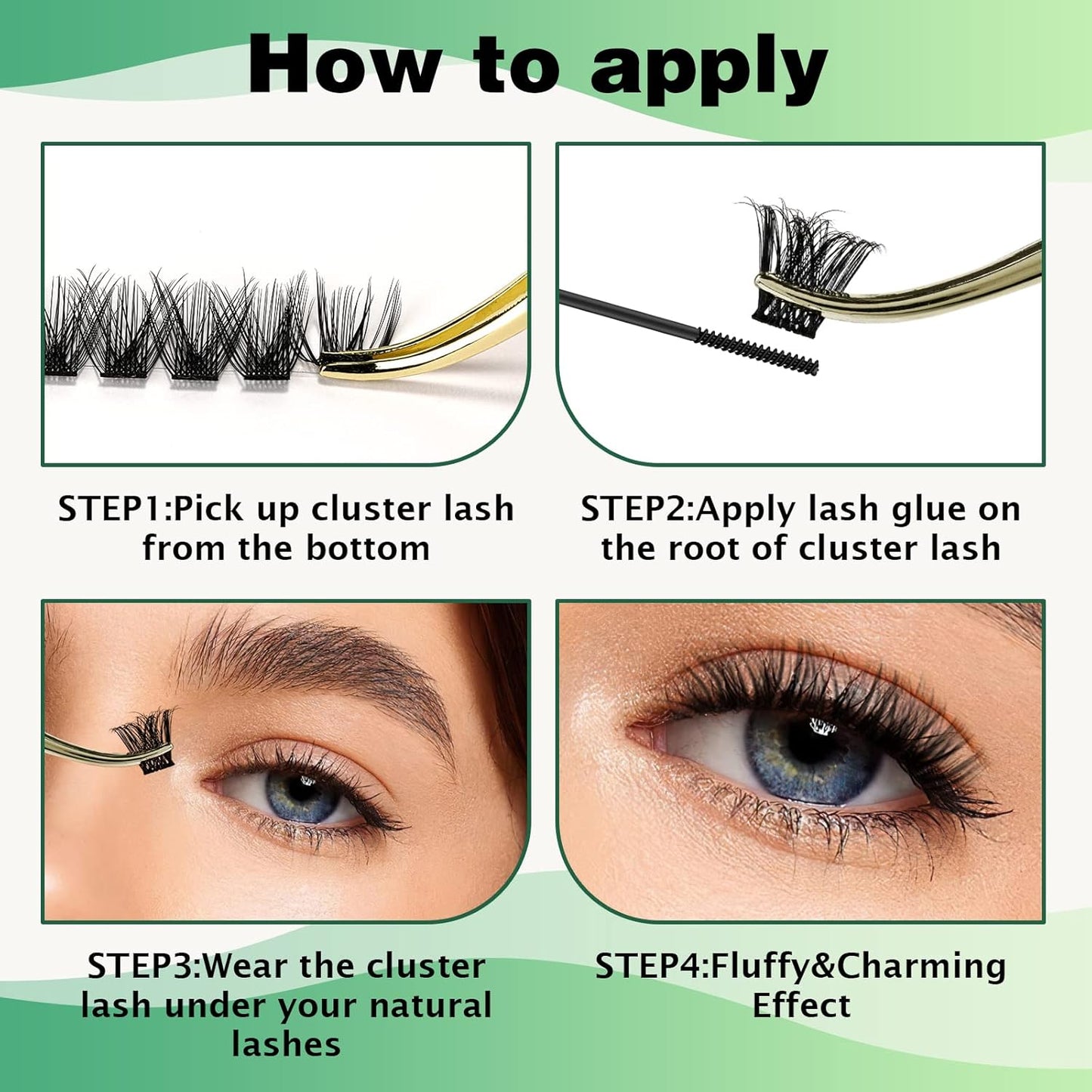 Lash Clusters 96pcs Individual Lashes Y03 D Curl 8-18MIX Cluster Lashes KEYYOU Volume Wispy Lash Extension Soft&Comfortable Easy DIY at Home(Y03 D-8-18MIX)