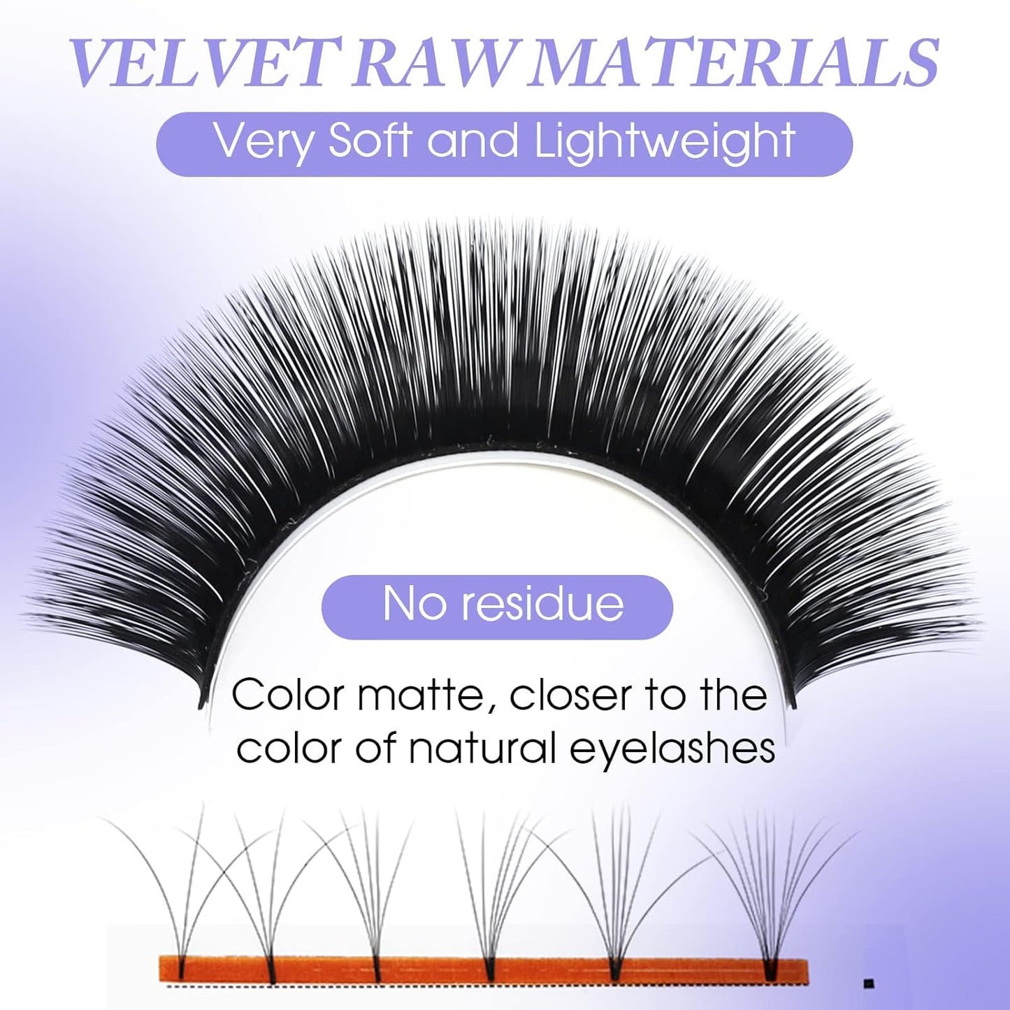 Easy Fan Volume for Lash Artists: Wendy, Handmade Fans for Eyelash Extensions, Self Fanning, Blooming, C-KH, Black, D-0.05-14-20