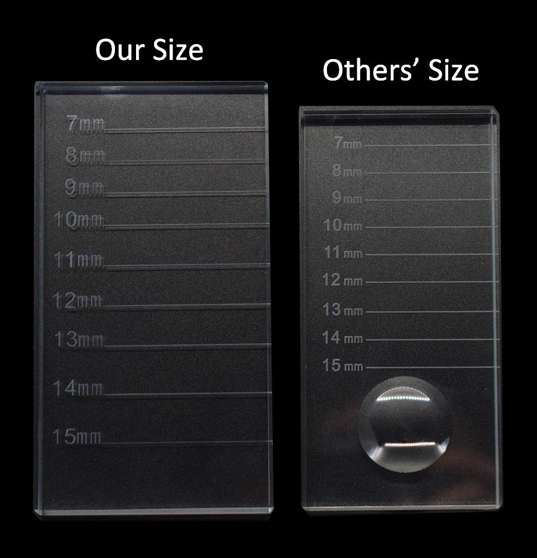 Eyelash Extension Crystal Pallet Lash Holder Tray Bigger Size with Storage Case 4.3x2.4 Inch,7-15 mm