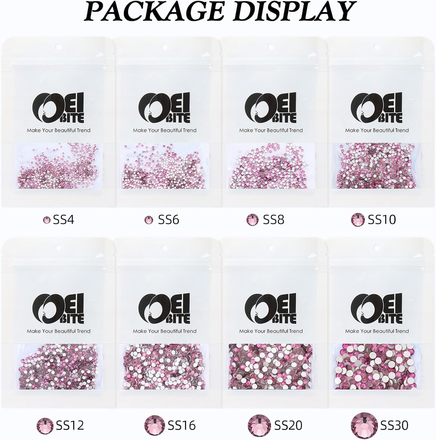 Light Amethyst Flatback Rhinestones, Glass Rhinestones for Nail Art and Craft, Glue Fix, Loose Crystal Gemstones(Lt.Amethyst, SS4, 1440pcs, 1.5-1.7mm)