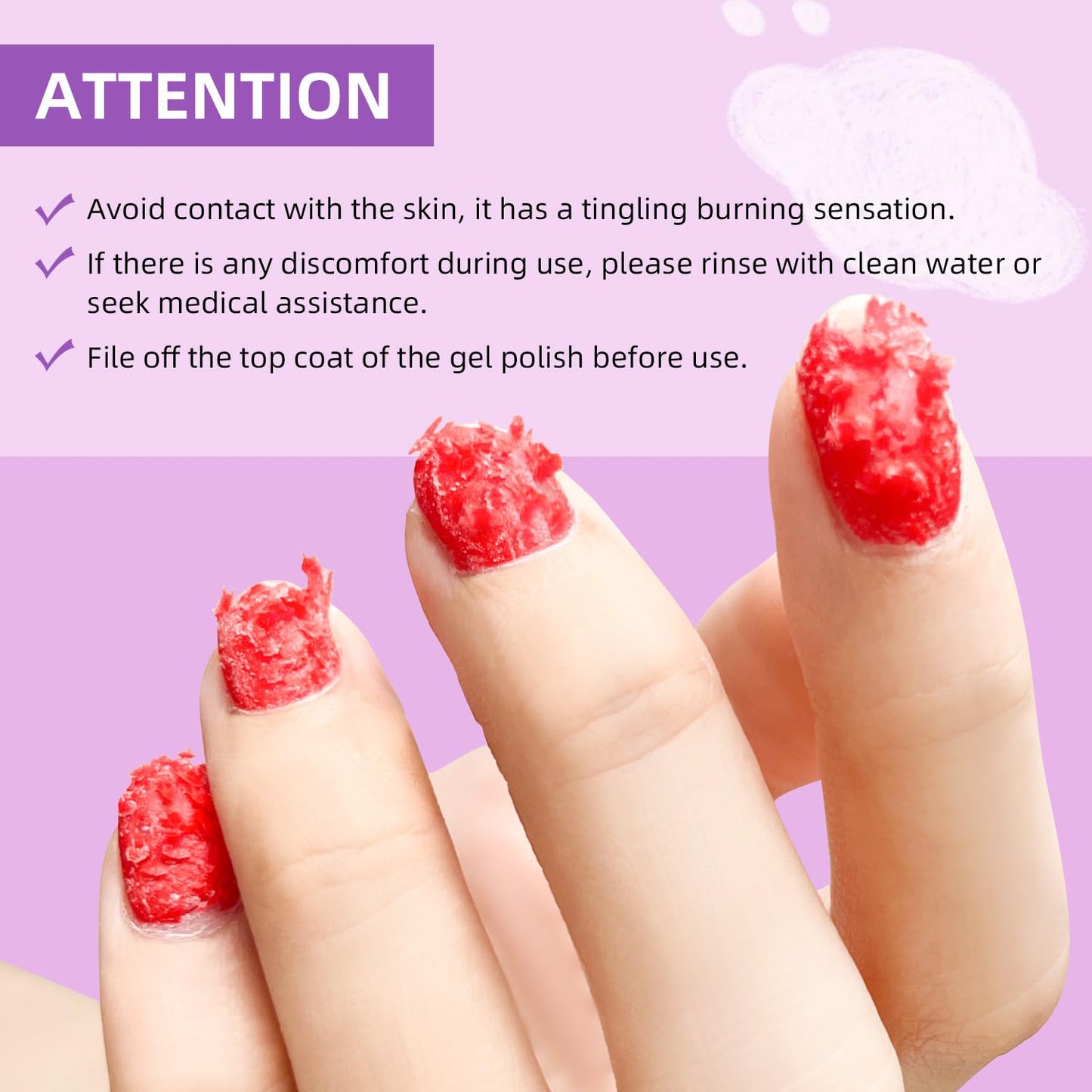 JODSONE Gel Nail Remover 16.5ml No Need Soaking or Wrapping for Nails 3-5 Minutes Effective Gel Nail Polish Remover for Quick And Easy Removal At Home