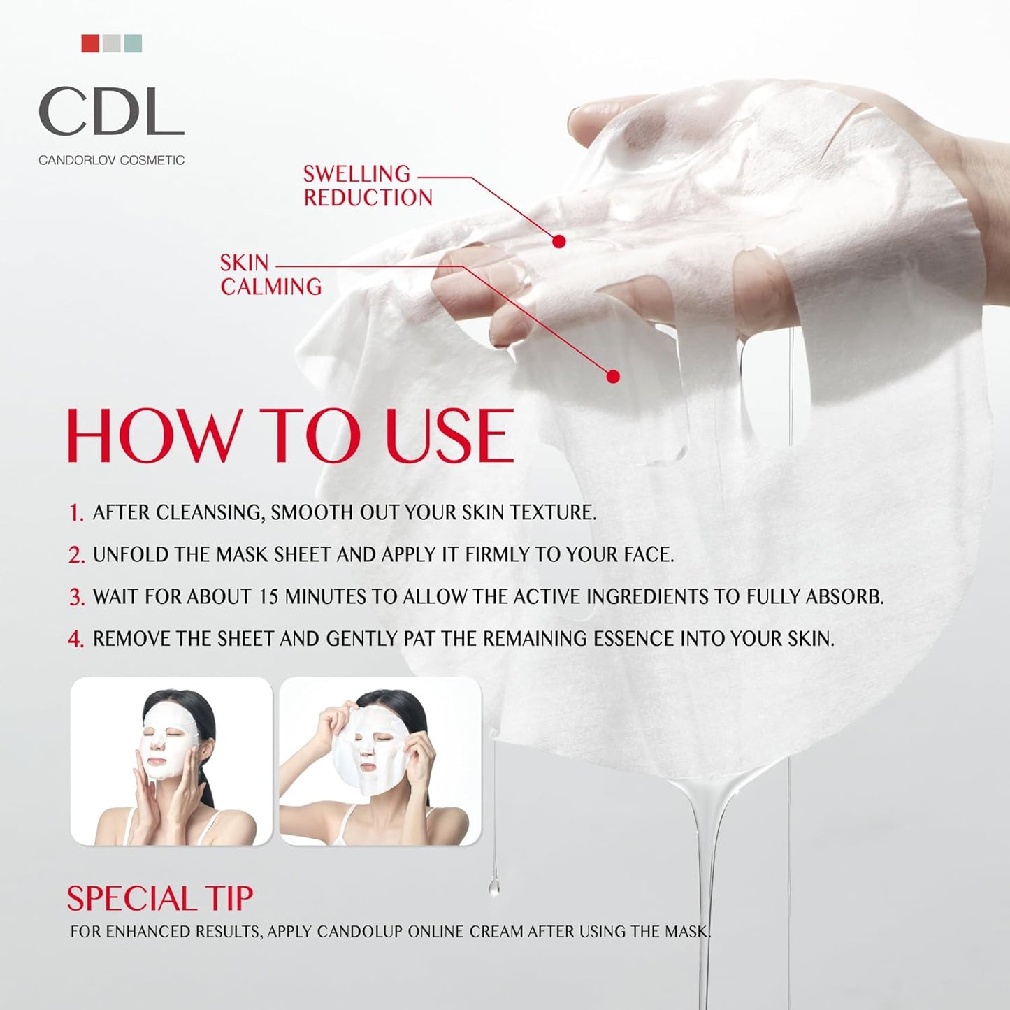 Relax Sheet Mask, 25mlx5pcs, Soothing Cooling Face Mask, Reduces Redness Swelling, Moisturizing Sheet Mask, Irritation-Free with Natural Ingredients with Pumpkin Extract & Dragon’s Blood