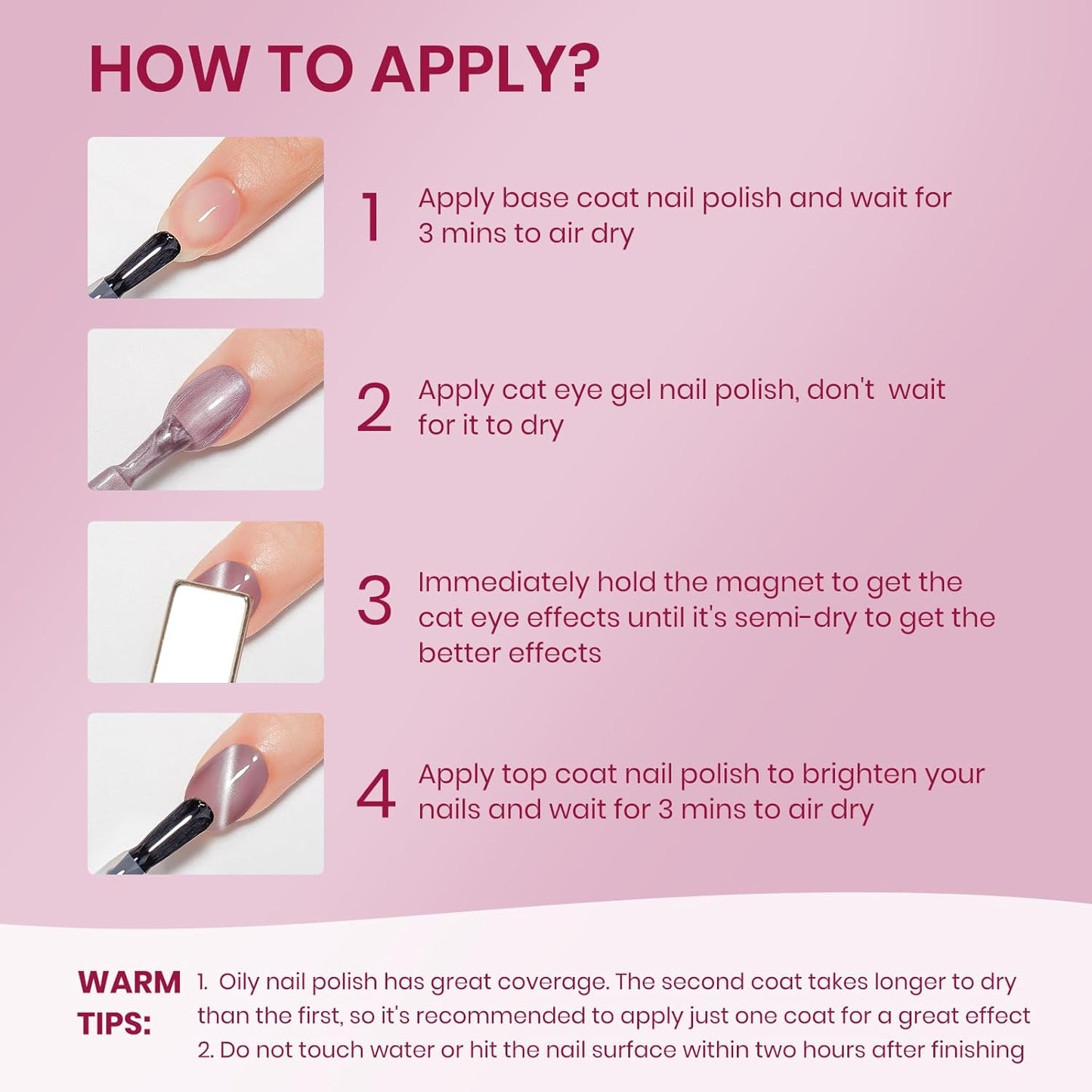 Magnetic Nail Polish Non Gel Quick Dry Glitter Cat Eye Nail Polish Cats Eye Toe Fingernail Air Drying Fast Lacquer Manicure Gift For Women Girls 16ml, 0.54fl oz