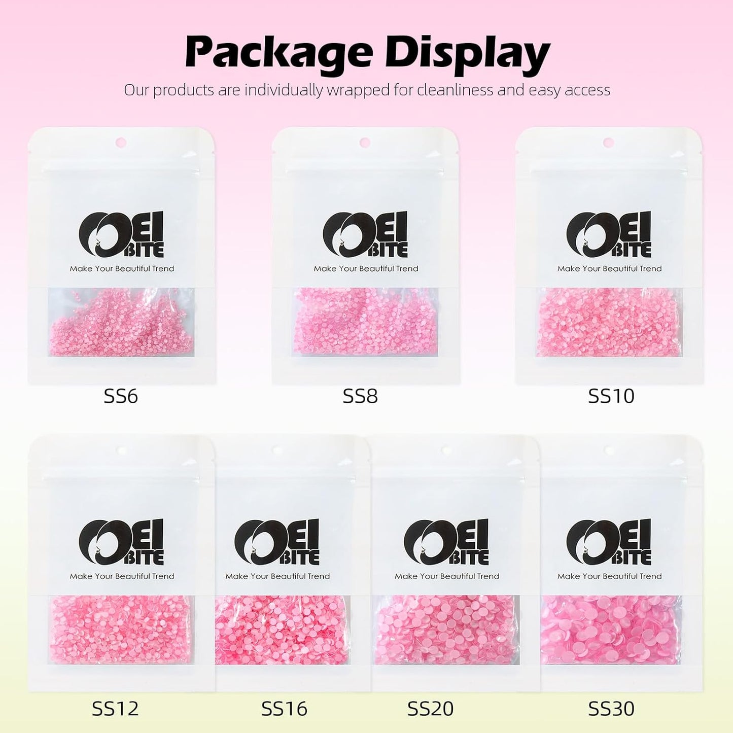 Mocha Rose Flatback Rhinestones, Glass Rhinestones for Nail Art and Craft, Glue Fix, Loose Crystal Gemstones(Mocha Rose, SS16, 1440pcs, 3.8-4.0mm)