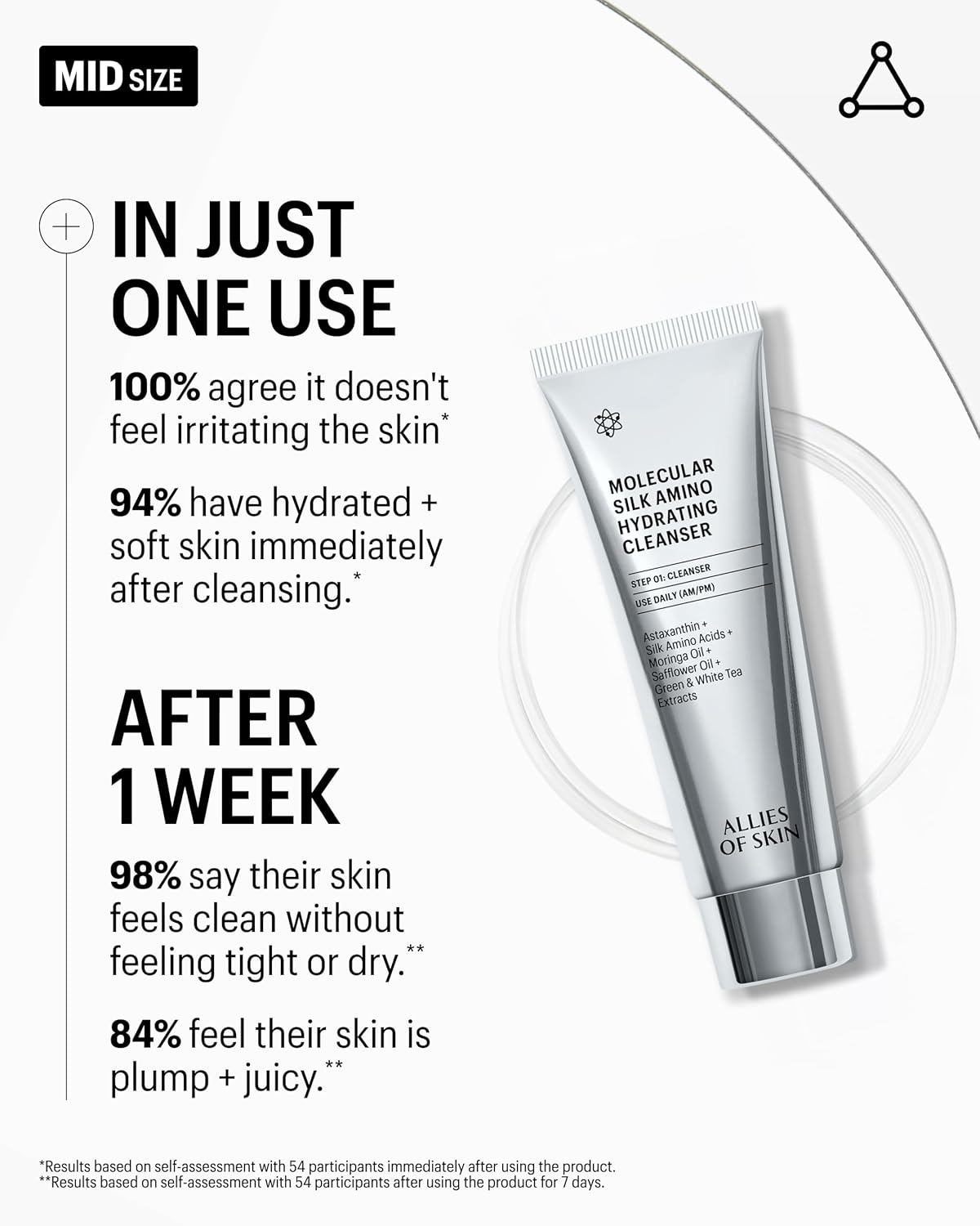 Allies of Skin Molecular Silk Amino Hydrating Cleanser Deluxe
