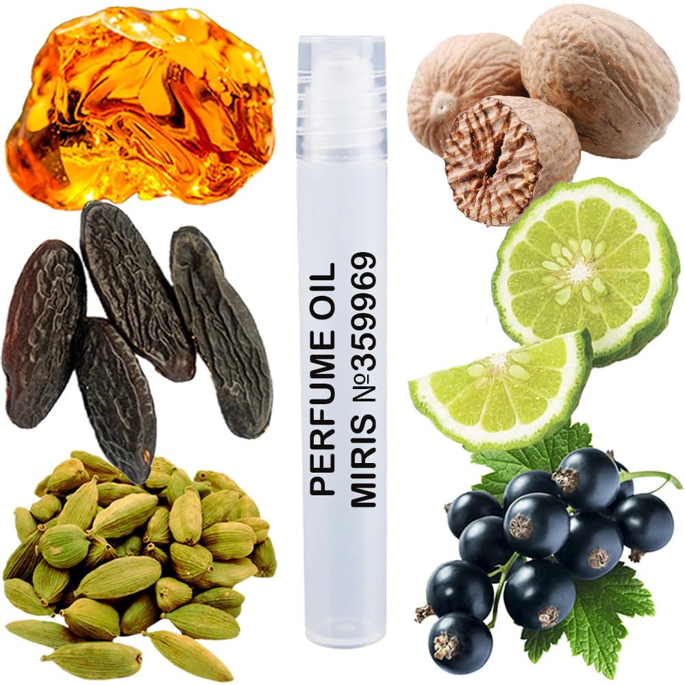 MIRIS Perfume Oil No. 359969, Inspired by Seduction in Black, Long-Lasting Men Roll-On, Rollerball 0.34 Fl Oz / 10 ml