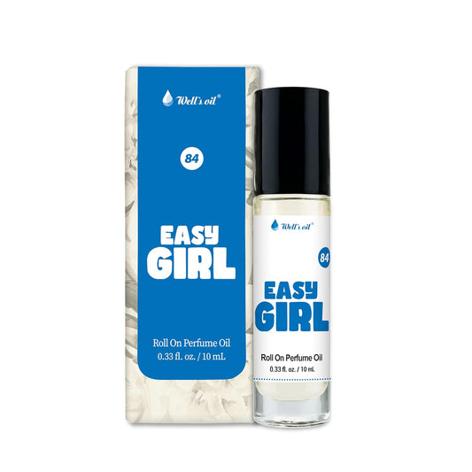 Well's Oil Roll-On Perfume Oil (Easy Girl) | Citrus & Clean Notes | Long-Lasting | Paraben-Free | 0.33 Fl Oz / 10 ml